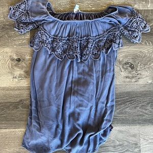 She + Sky Off Shoulder Dress Large